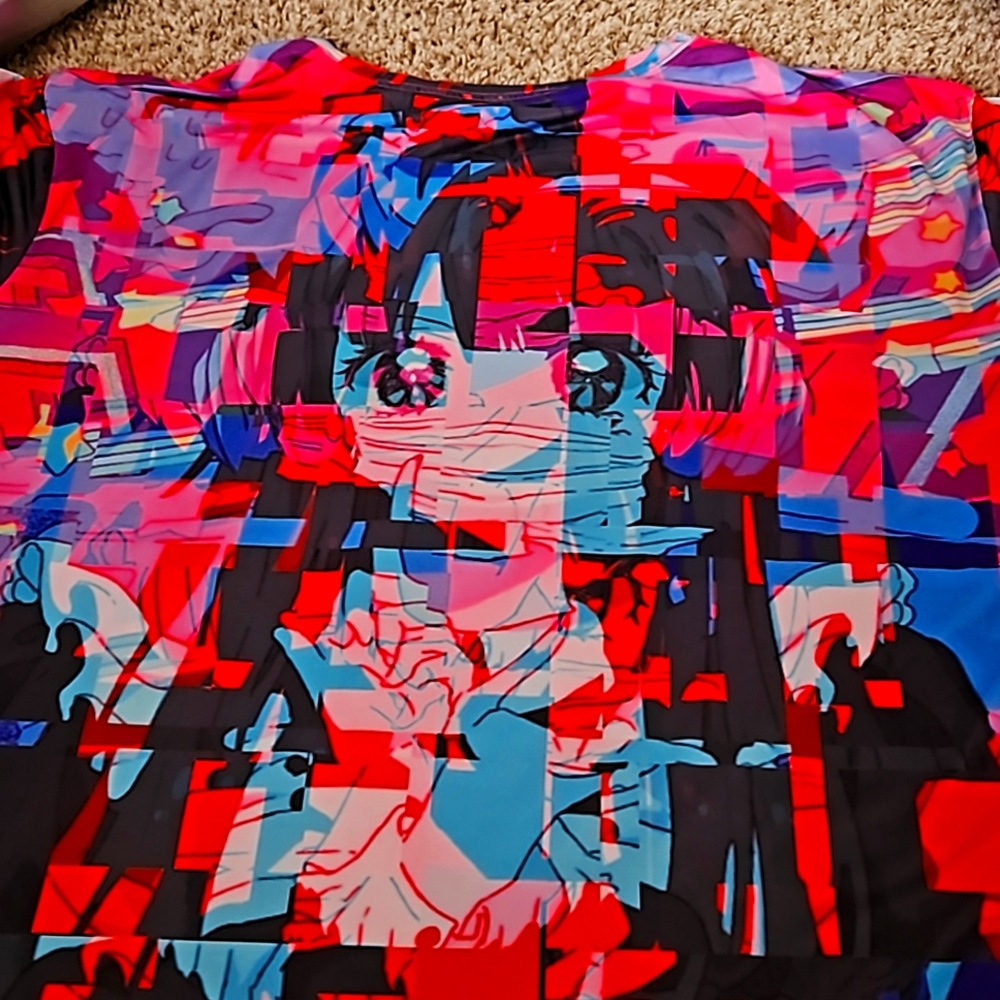 Anime Girl Glitch T shirt